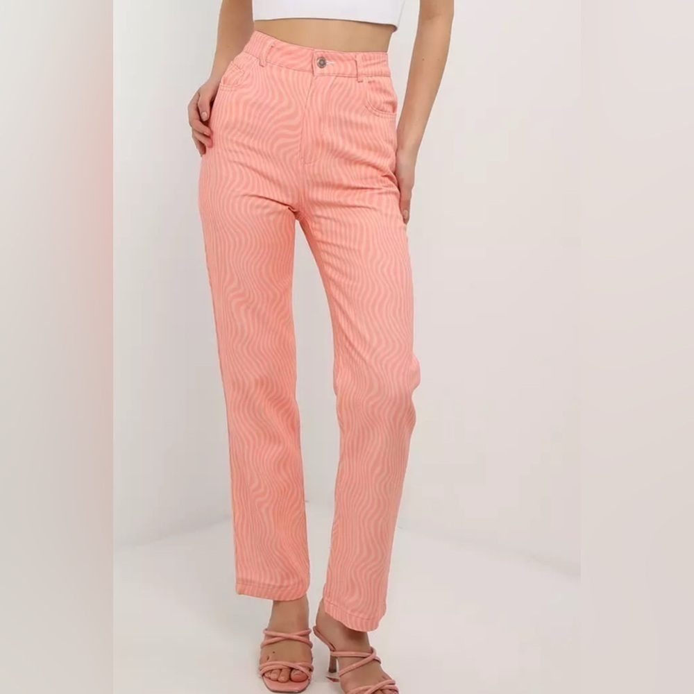 Pepper Mayo Women’s Electric Avenue Pink Pants Size 8